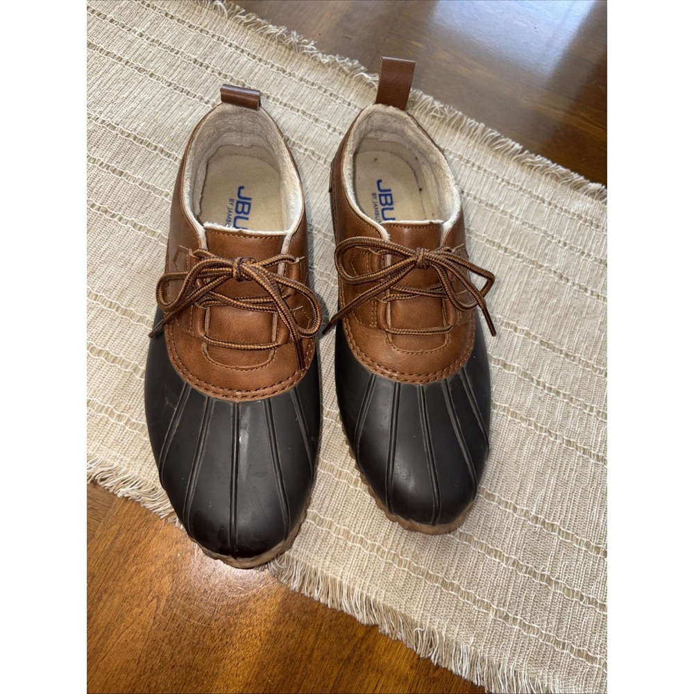 JBU Slip-On Duck Shoe SIZE 9M Two-Tone Brown Rubber Sole